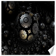 Fractal Sphere Steel 3d Structures Canvas 12  X 12   by Nexatart