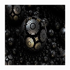 Fractal Sphere Steel 3d Structures Medium Glasses Cloth (2-side) by Nexatart