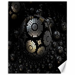 Fractal Sphere Steel 3d Structures Canvas 11  X 14   by Nexatart