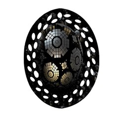 Fractal Sphere Steel 3d Structures Ornament (oval Filigree) by Nexatart