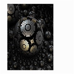 Fractal Sphere Steel 3d Structures Small Garden Flag (two Sides) by Nexatart