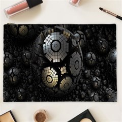 Fractal Sphere Steel 3d Structures Cosmetic Bag (xxl)  by Nexatart