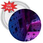 Fractals Geometry Graphic 3  Buttons (100 pack)  Front