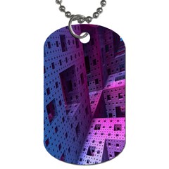 Fractals Geometry Graphic Dog Tag (one Side) by Nexatart