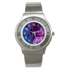 Fractals Geometry Graphic Stainless Steel Watch by Nexatart