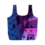 Fractals Geometry Graphic Full Print Recycle Bags (M)  Front