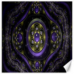 Fractal Sparkling Purple Abstract Canvas 12  X 12  