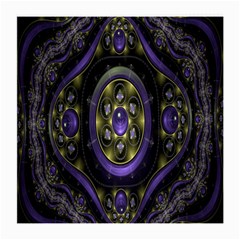 Fractal Sparkling Purple Abstract Medium Glasses Cloth (2-side) by Nexatart