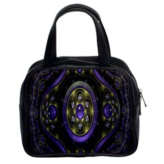 Fractal Sparkling Purple Abstract Classic Handbags (2 Sides) by Nexatart