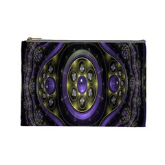 Fractal Sparkling Purple Abstract Cosmetic Bag (large)  by Nexatart