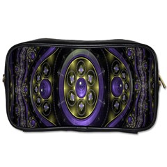 Fractal Sparkling Purple Abstract Toiletries Bags 2-side by Nexatart