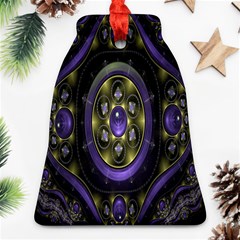 Fractal Sparkling Purple Abstract Bell Ornament (two Sides) by Nexatart