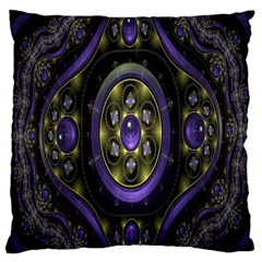 Fractal Sparkling Purple Abstract Large Cushion Case (two Sides) by Nexatart