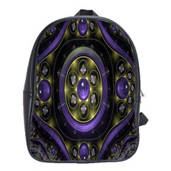 Fractal Sparkling Purple Abstract School Bags (xl)  by Nexatart