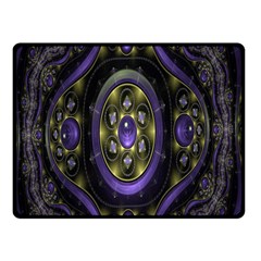 Fractal Sparkling Purple Abstract Double Sided Fleece Blanket (small)  by Nexatart