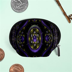 Fractal Sparkling Purple Abstract Accessory Pouches (small)  by Nexatart