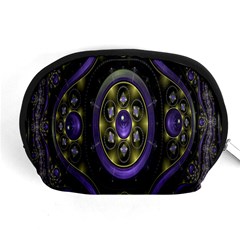 Fractal Sparkling Purple Abstract Accessory Pouches (medium)  by Nexatart