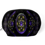 Fractal Sparkling Purple Abstract Accessory Pouches (Medium)  Back