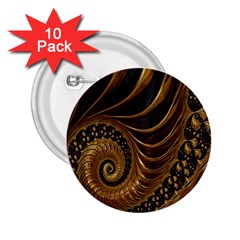 Fractal Spiral Endless Mathematics 2 25  Buttons (10 Pack)  by Nexatart