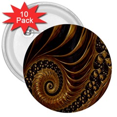 Fractal Spiral Endless Mathematics 3  Buttons (10 Pack)  by Nexatart