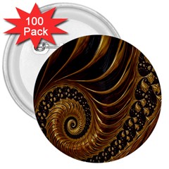 Fractal Spiral Endless Mathematics 3  Buttons (100 Pack)  by Nexatart