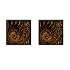 Fractal Spiral Endless Mathematics Cufflinks (square)