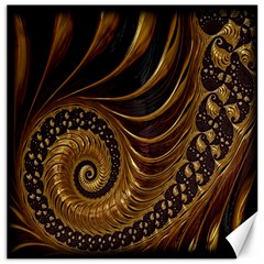 Fractal Spiral Endless Mathematics Canvas 12  X 12   by Nexatart