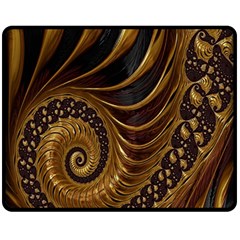 Fractal Spiral Endless Mathematics Fleece Blanket (medium)  by Nexatart