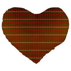 Fugly Christmas Xmas Pattern Large 19  Premium Heart Shape Cushions by Nexatart