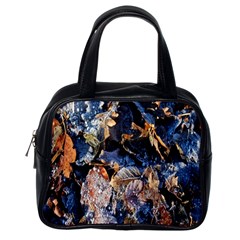 Frost Leaves Winter Park Morning Classic Handbags (one Side) by Nexatart