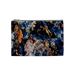 Frost Leaves Winter Park Morning Cosmetic Bag (medium)  by Nexatart