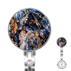 Frost Leaves Winter Park Morning Stainless Steel Nurses Watch by Nexatart