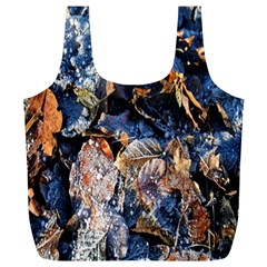 Frost Leaves Winter Park Morning Full Print Recycle Bags (l)  by Nexatart