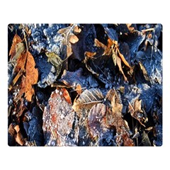 Frost Leaves Winter Park Morning Double Sided Flano Blanket (large)  by Nexatart