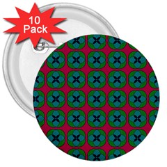 Geometric Patterns 3  Buttons (10 Pack)  by Nexatart