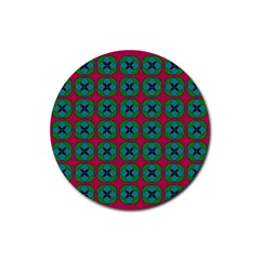 Geometric Patterns Rubber Round Coaster (4 Pack)  by Nexatart