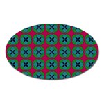 Geometric Patterns Oval Magnet Front