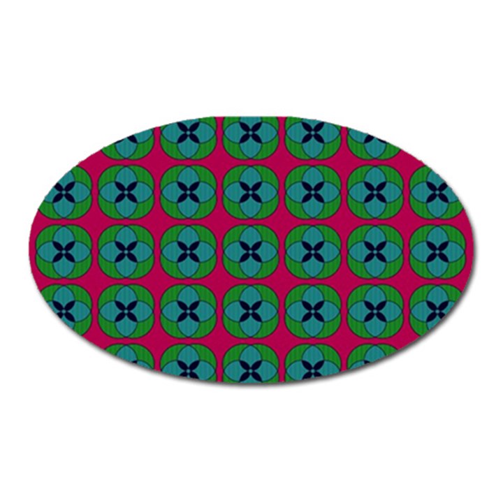 Geometric Patterns Oval Magnet