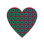 Geometric Patterns Heart Magnet Front