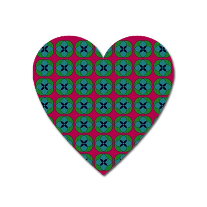 Geometric Patterns Heart Magnet