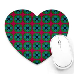 Geometric Patterns Heart Mousepads by Nexatart