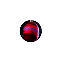 Glass Ball Decorated Beautiful Red 1  Mini Buttons by Nexatart