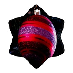 Glass Ball Decorated Beautiful Red Ornament (snowflake) by Nexatart