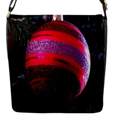 Glass Ball Decorated Beautiful Red Flap Messenger Bag (s) by Nexatart