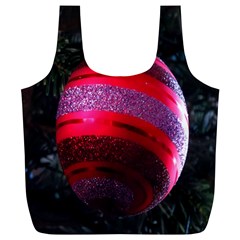 Glass Ball Decorated Beautiful Red Full Print Recycle Bags (l)  by Nexatart