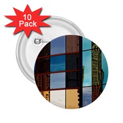 Glass Facade Colorful Architecture 2 25  Buttons (10 Pack) 