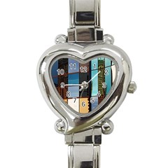 Glass Facade Colorful Architecture Heart Italian Charm Watch by Nexatart