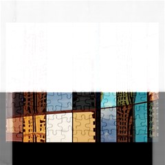 Glass Facade Colorful Architecture Rectangular Jigsaw Puzzl by Nexatart