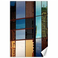 Glass Facade Colorful Architecture Canvas 20  X 30   by Nexatart