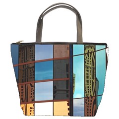 Glass Facade Colorful Architecture Bucket Bags by Nexatart